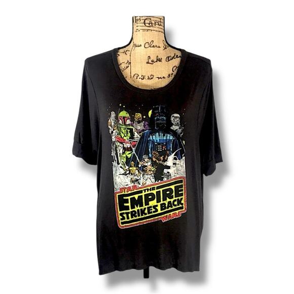 STAR WARS LABEL Empire Strikes Back gray T-shirt SZ XL - Picture 9 of 10